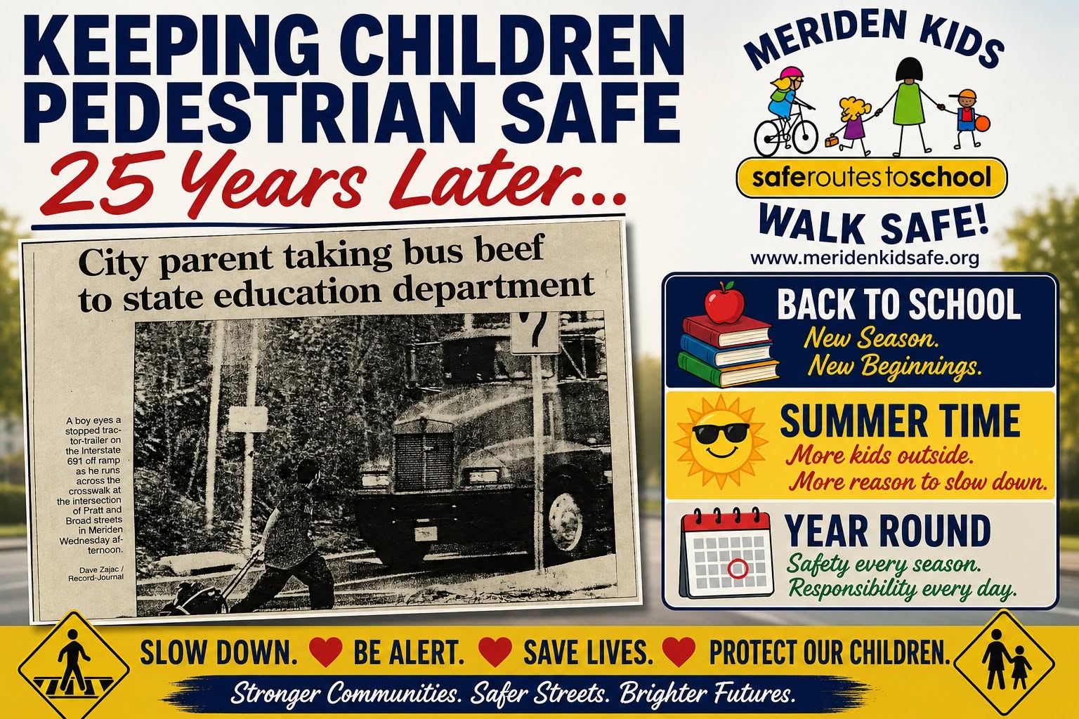Meriden Kids Walk Safe child pedestrian safety image